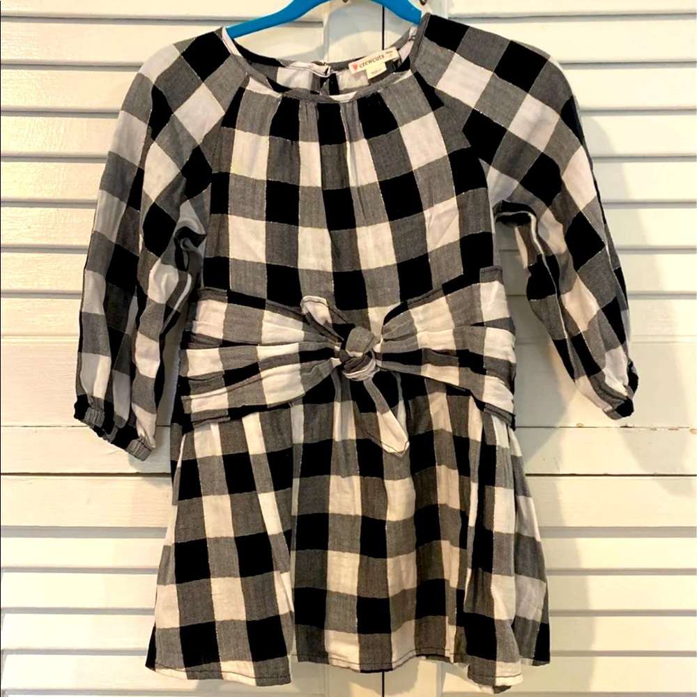 Crewcuts Black and White Plaid Dress